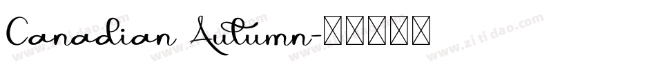 Canadian Autumn字体转换